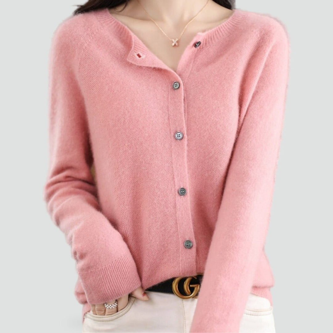 Florence merino cashmere cardigan in light pink