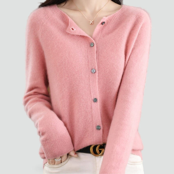 Florence merino cashmere cardigan in light pink
