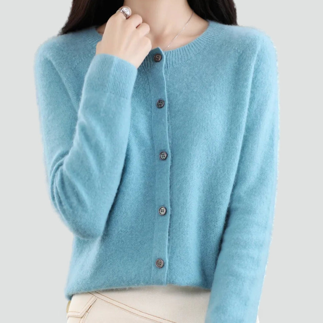 Florence merino cashmere cardigan in light blue