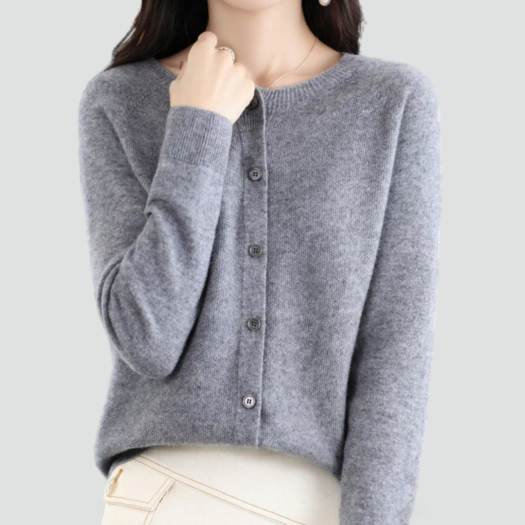 Florence merino cashmere cardigan in grey