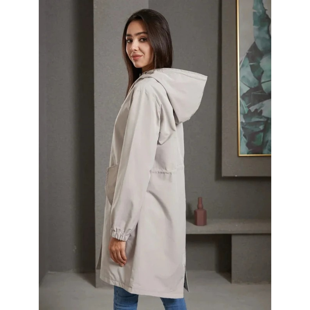 Maeve waterproof raincoat in grey