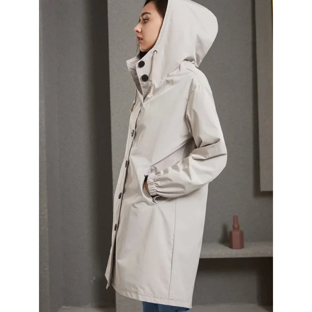 Maeve waterproof raincoat in black