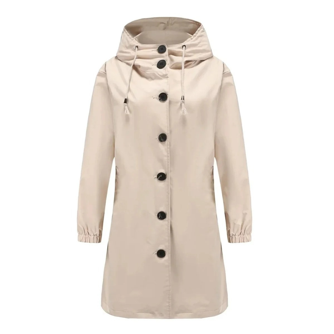 Maeve waterproof raincoat in olive green