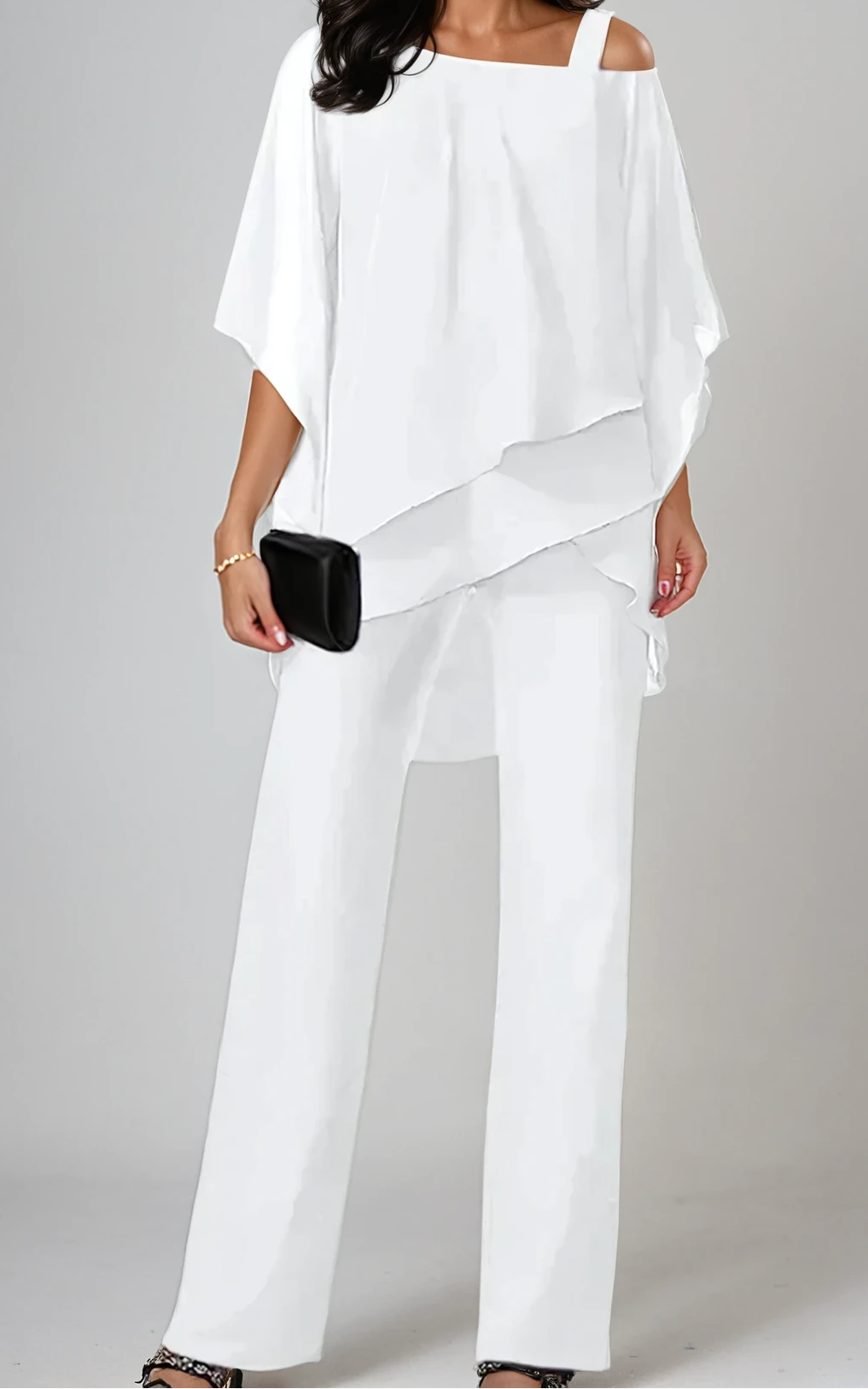 Mabyn layered top wide leg co-ord set