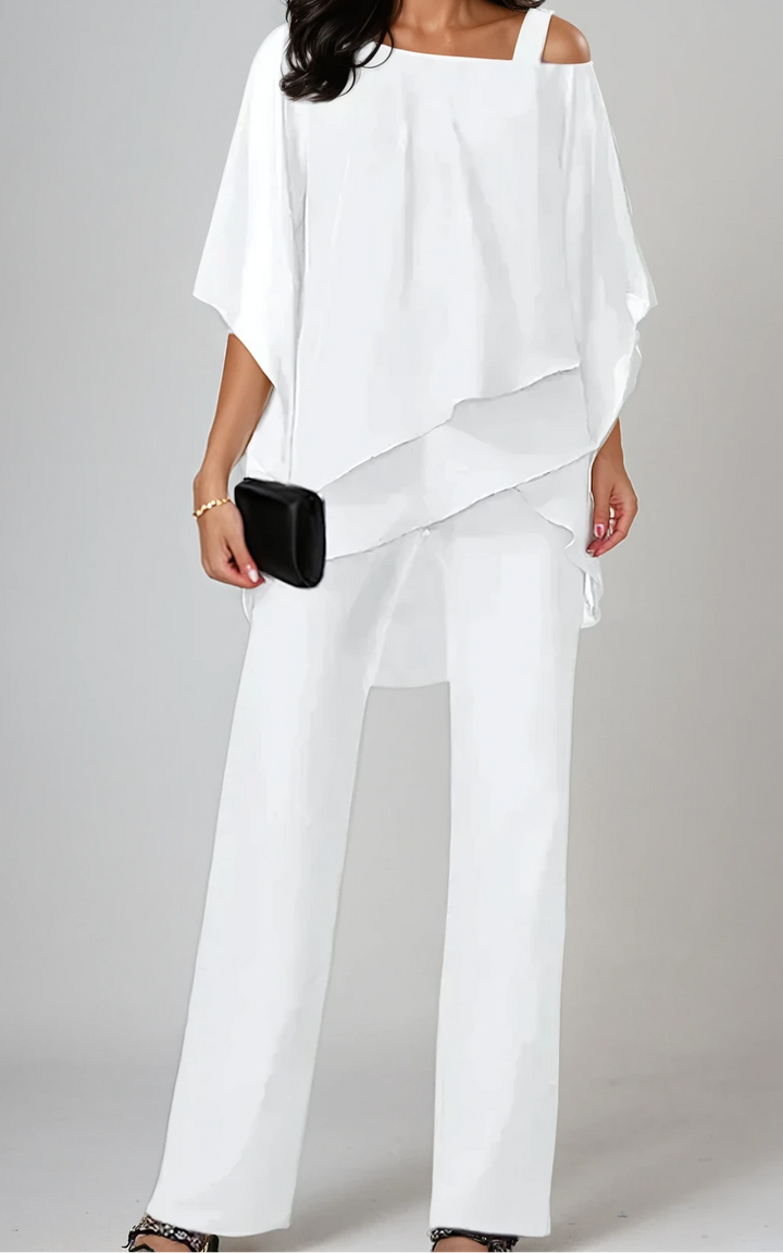 Mabyn layered top wide leg co-ord set