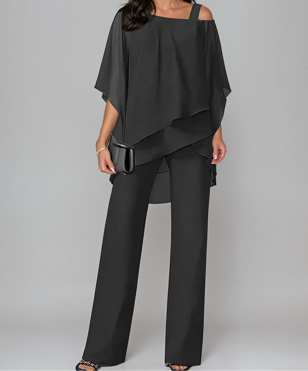 Mabyn layered top wide leg co-ord set – image 2
