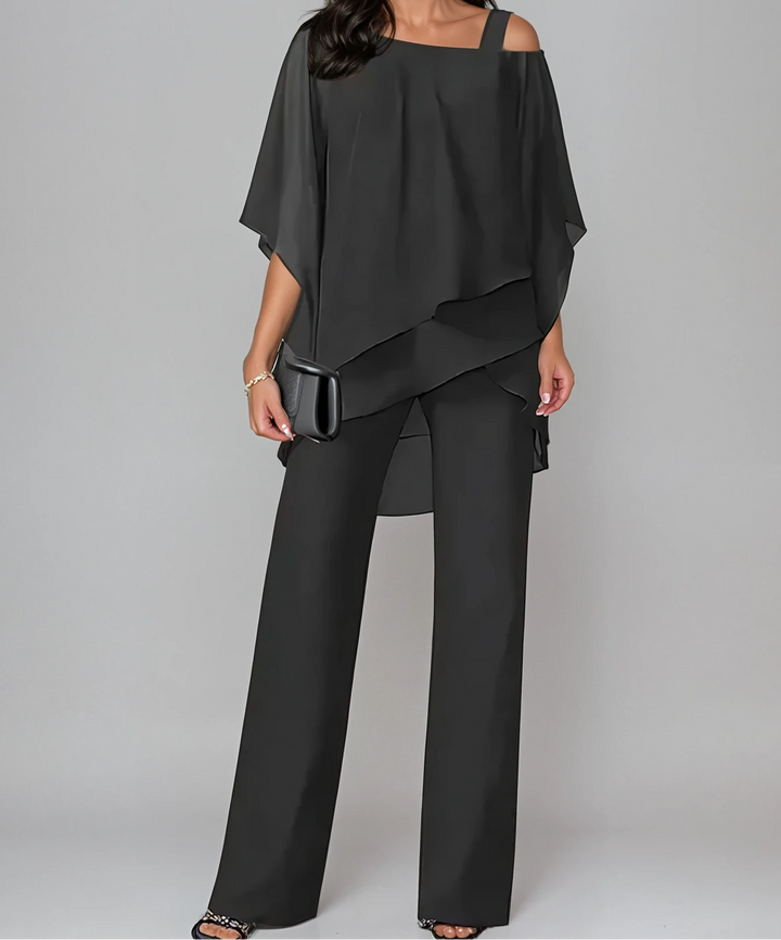 Mabyn layered top wide leg co-ord set – image 2