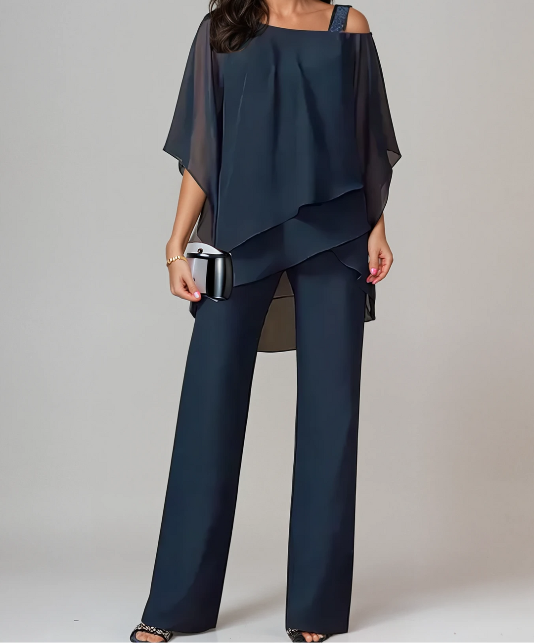 Mabyn layered top wide leg co-ord set – image 4