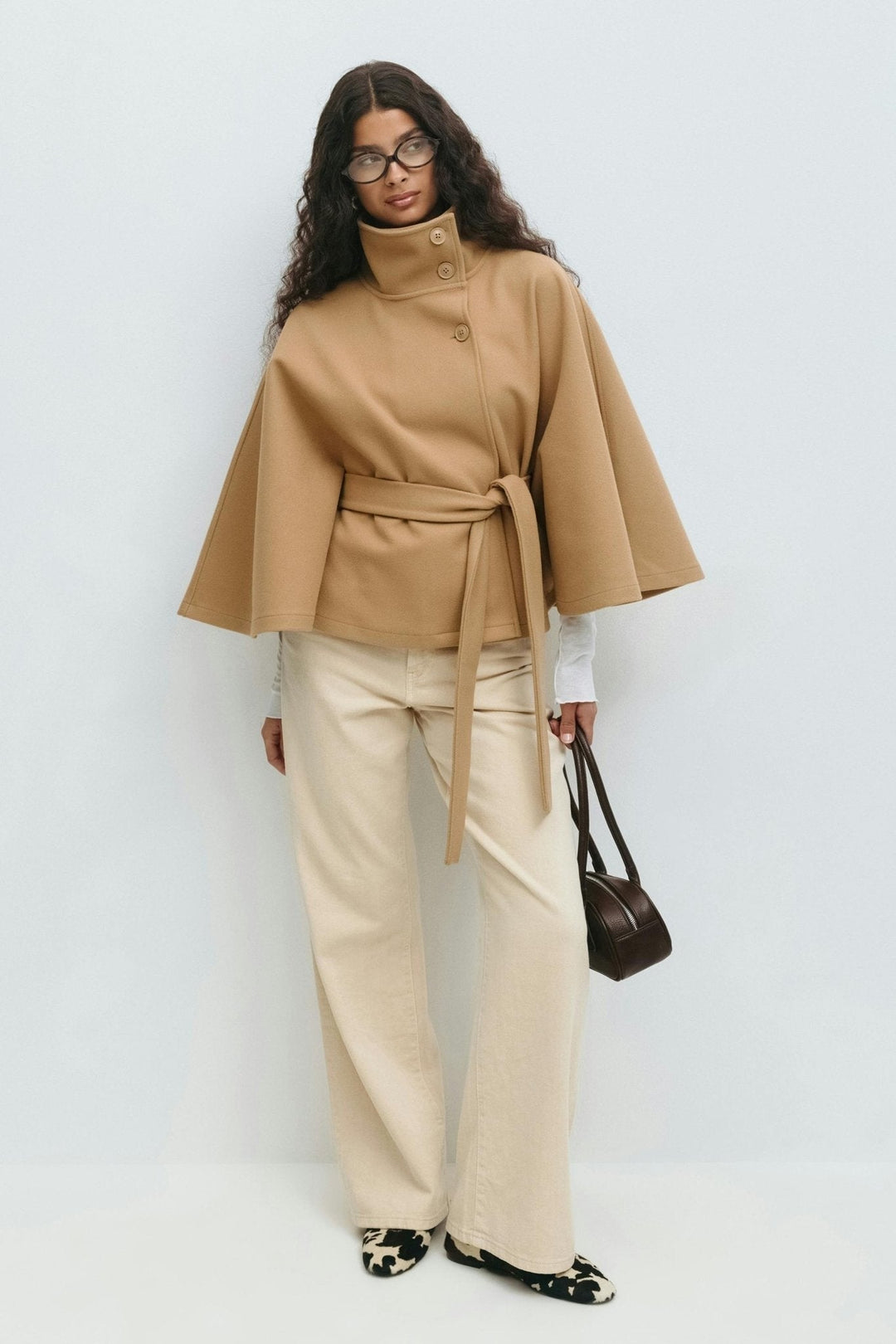 Delphine wrap blazer jacket, fabric detail