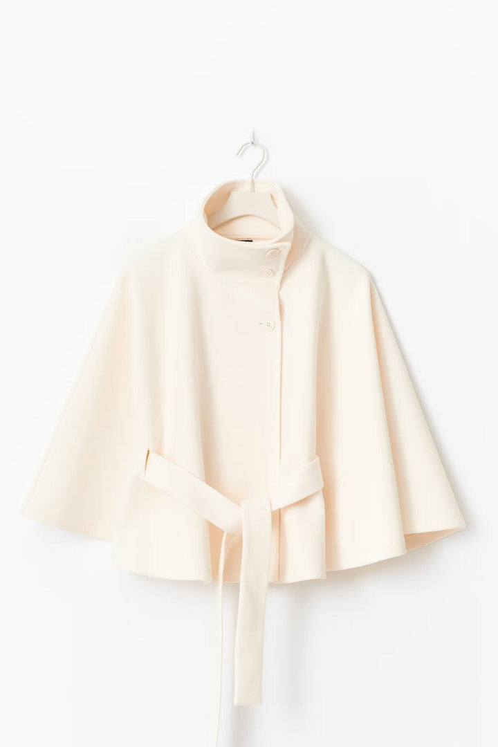 Delphine wrap blazer jacket in beige