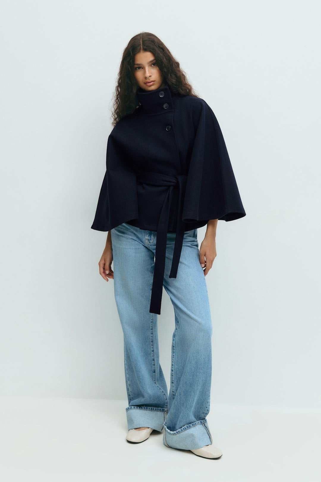 Delphine wrap blazer jacket, back view