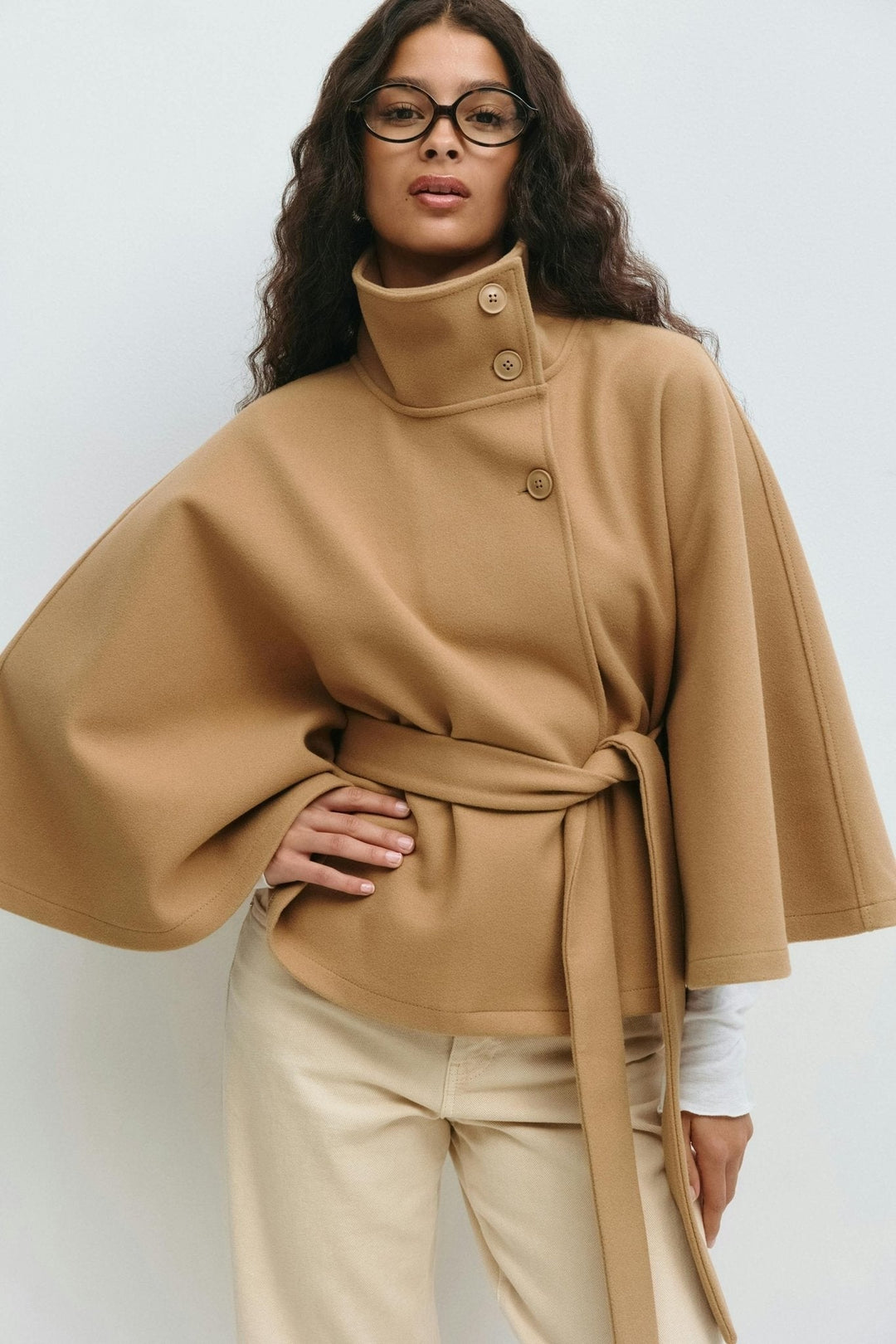 Delphine wrap blazer jacket, detail
