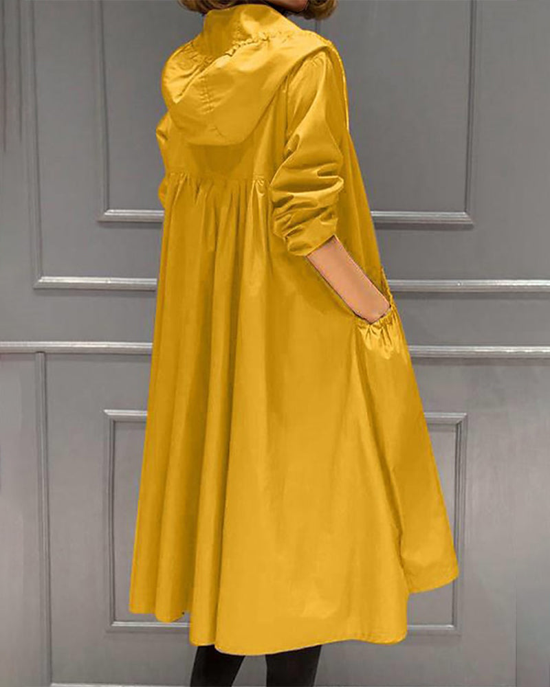 Imogen hooded fluid trench coat – image 2