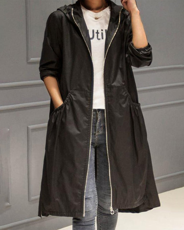 Imogen hooded fluid trench coat – image 4