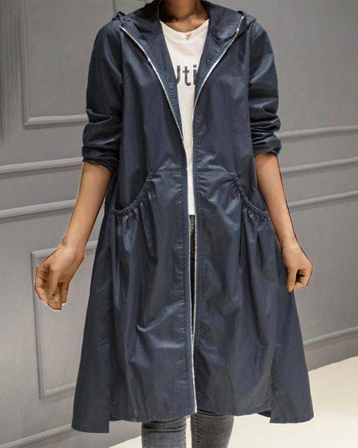 Imogen hooded fluid trench coat – image 5