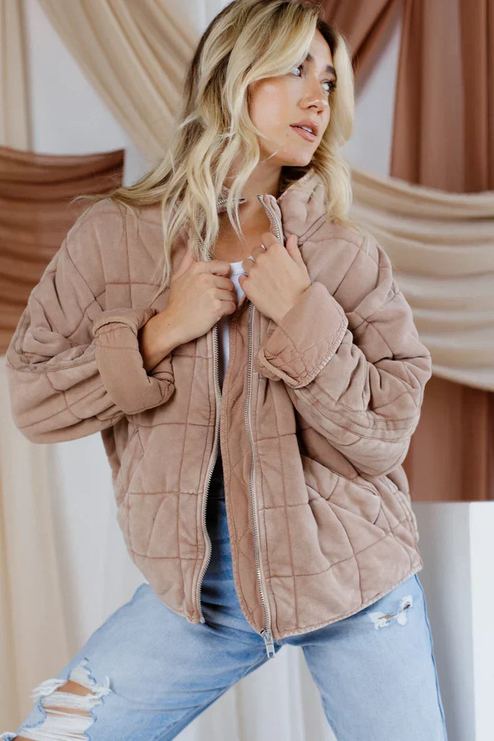 Mara zip up chic coat