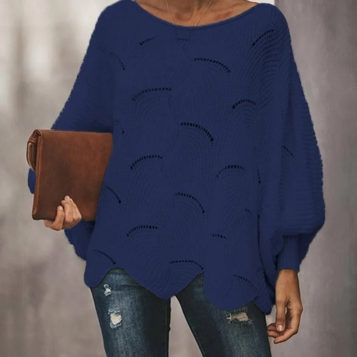Mariella patterned knit jumper in white