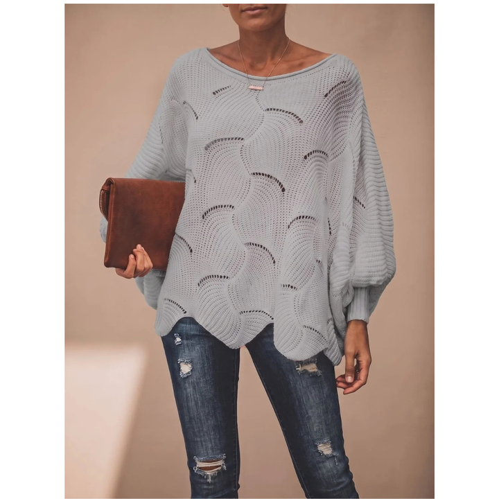 Mariella patterned knit jumper in red