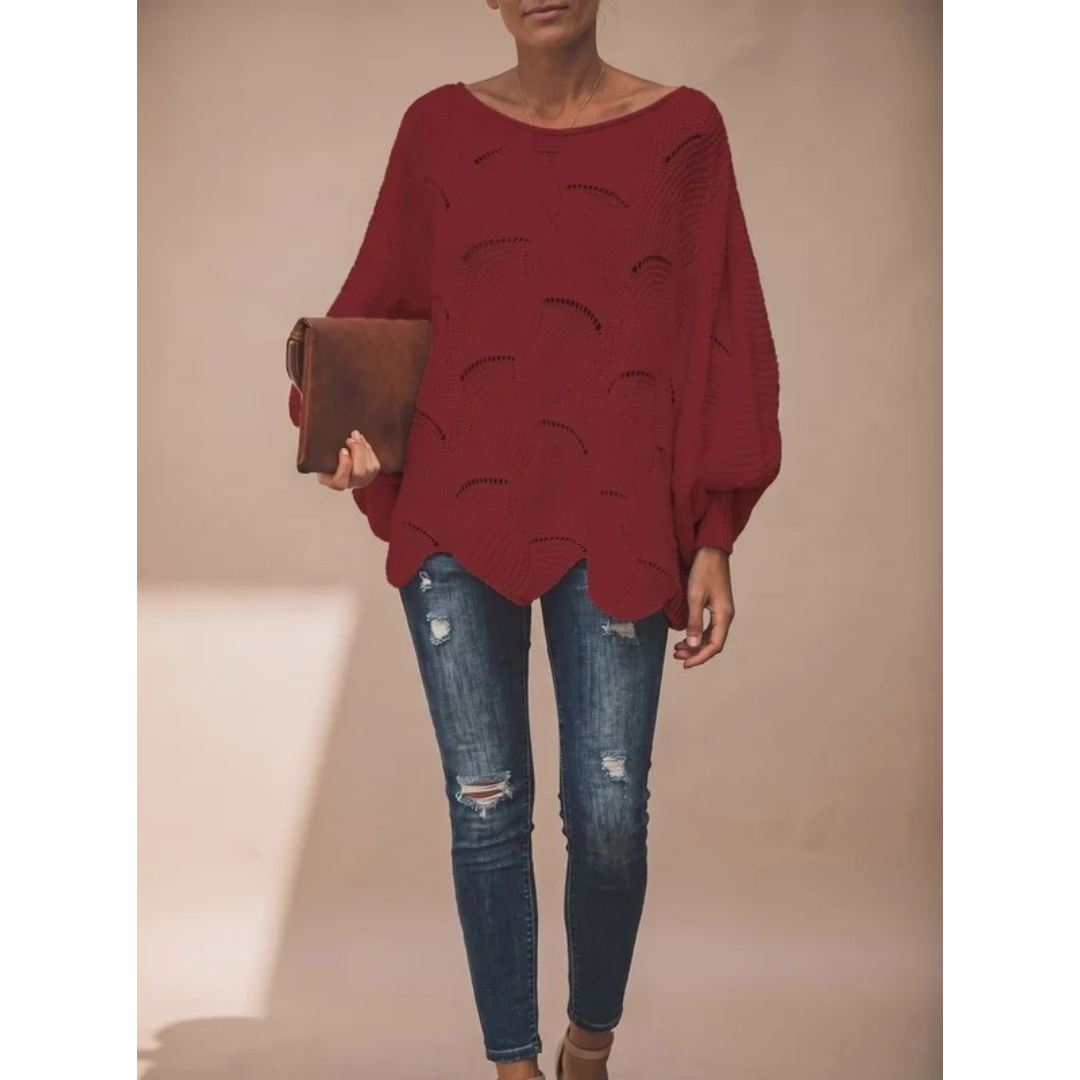 Mariella patterned knit jumper, back view