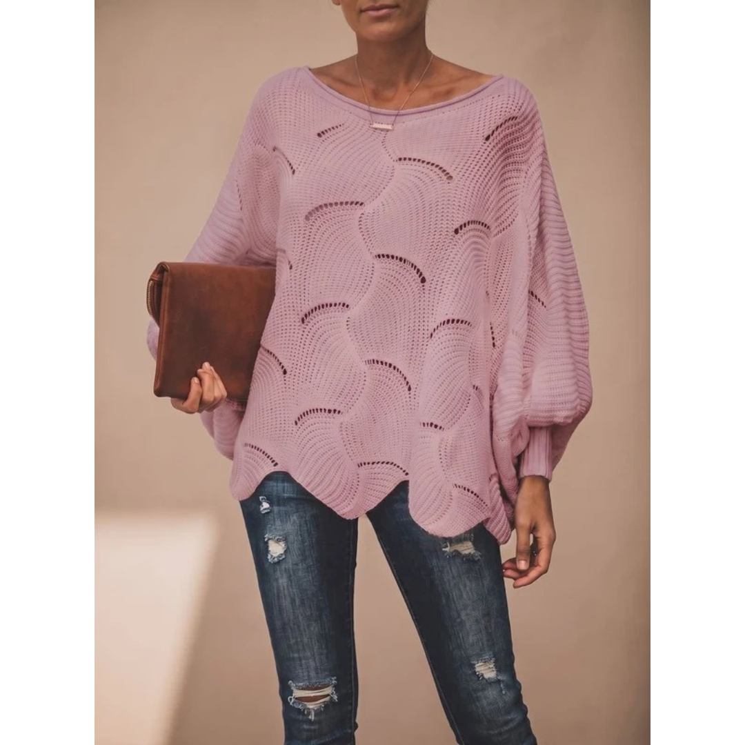 Mariella patterned knit jumper, fabric detail