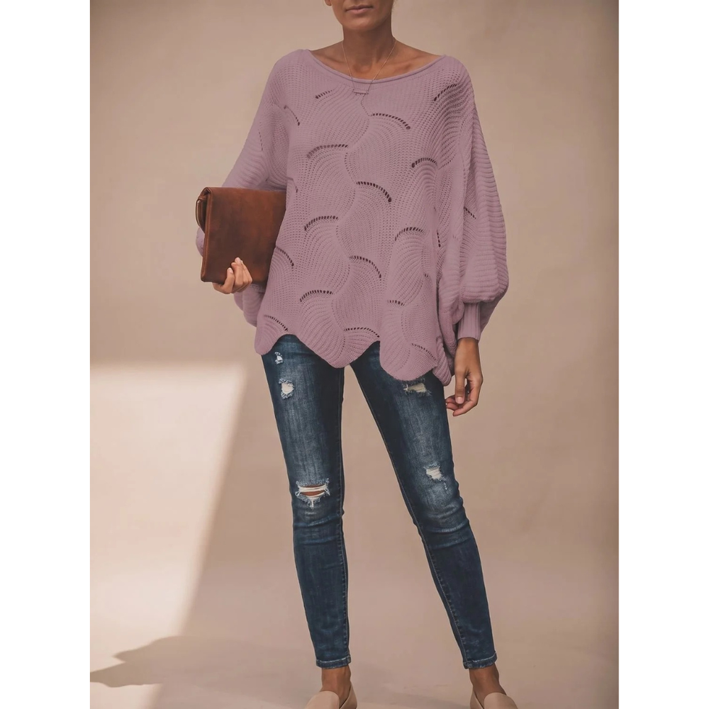 Mariella patterned knit jumper in pink