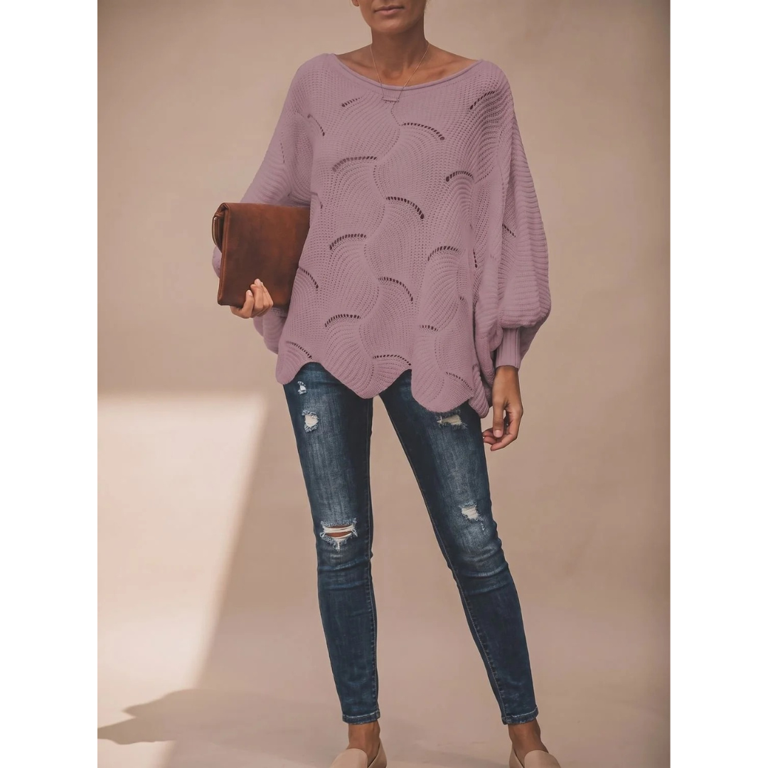Mariella patterned knit jumper in pink