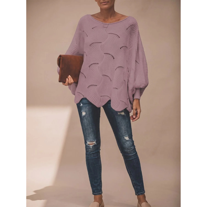 Mariella patterned knit jumper in pink