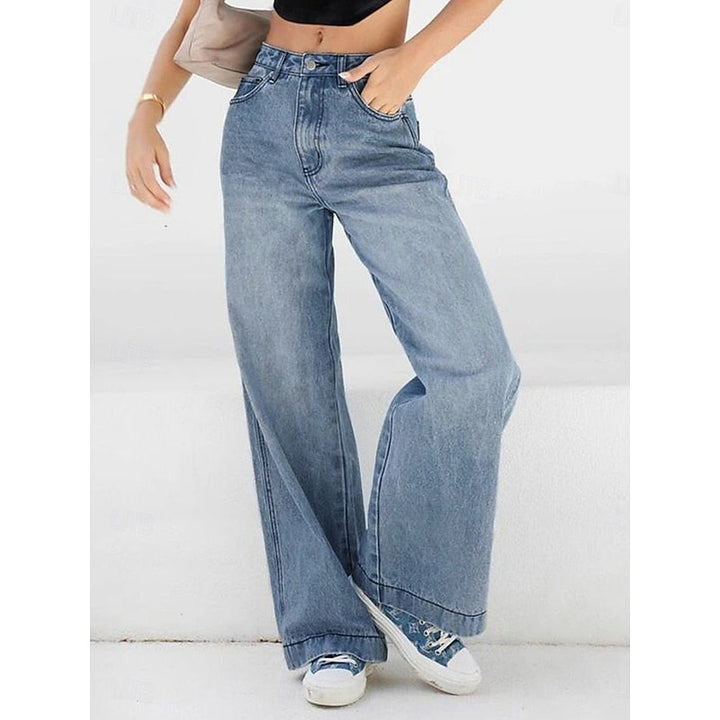 Lorna | Elegant High Waist Wide Leg Jeans