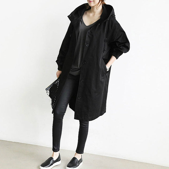 Noor hooded high neck trench coat – image 2