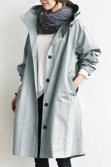 Noor hooded high neck trench coat – image 3