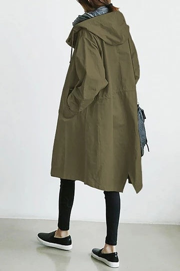 Noor hooded high neck trench coat – image 4