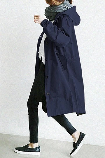 Noor hooded high neck trench coat – image 6