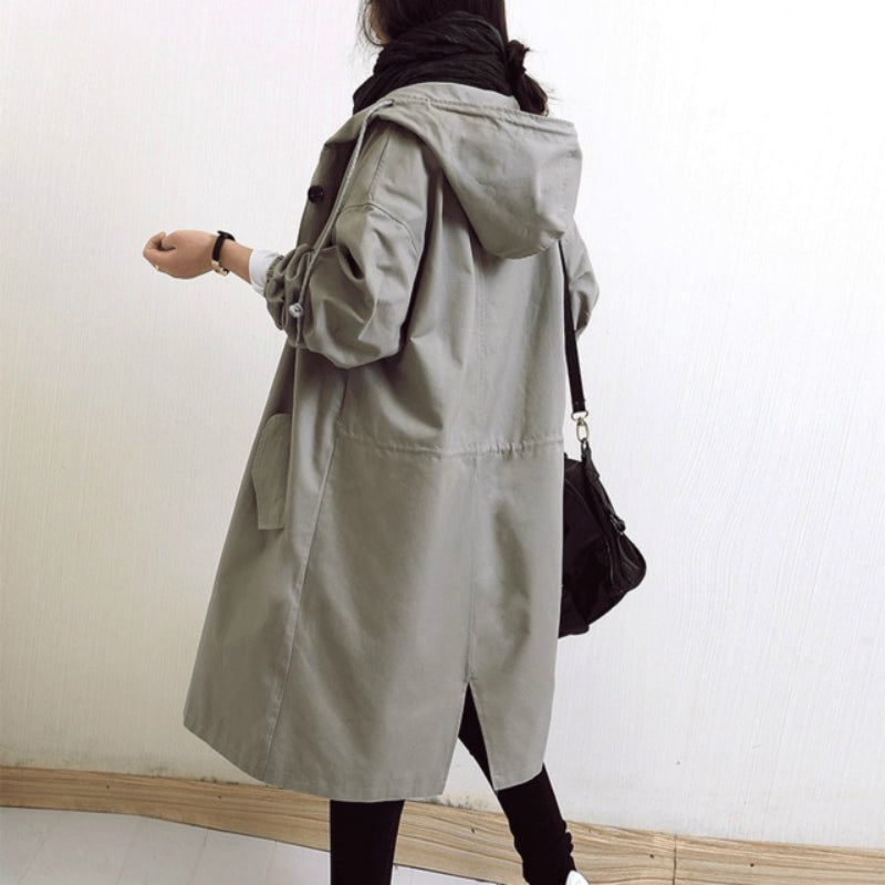 Noor hooded high neck trench coat – image 7