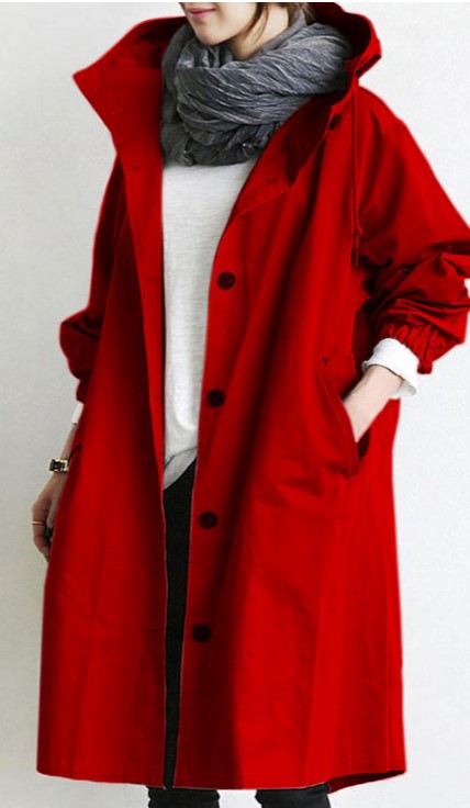 Noor hooded high neck trench coat – image 8