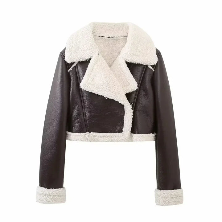 Coralie cropped zip up coat – image 10