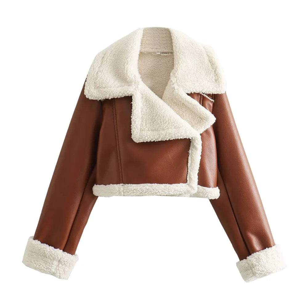 Coralie cropped zip up coat – image 7
