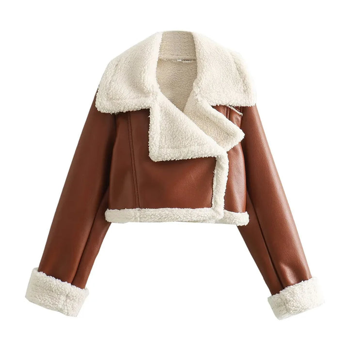 Coralie cropped zip up coat – image 7