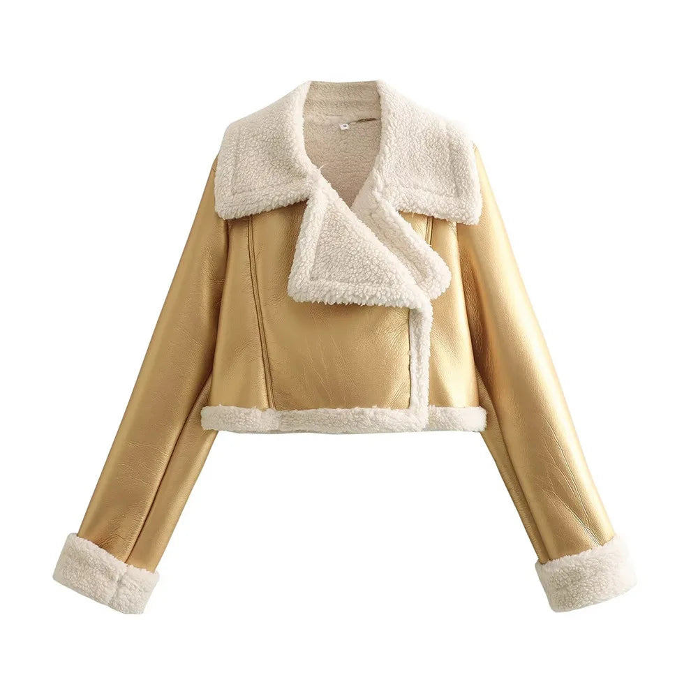 Coralie cropped zip up coat – image 8