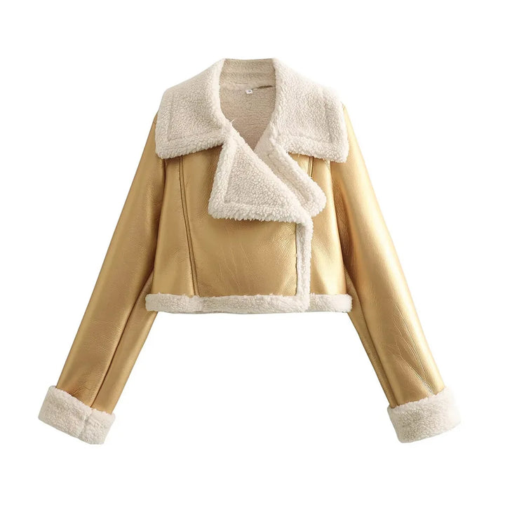 Coralie cropped zip up coat – image 8