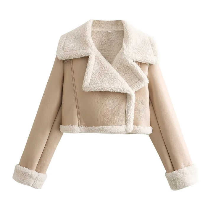 Coralie cropped zip up coat – image 9