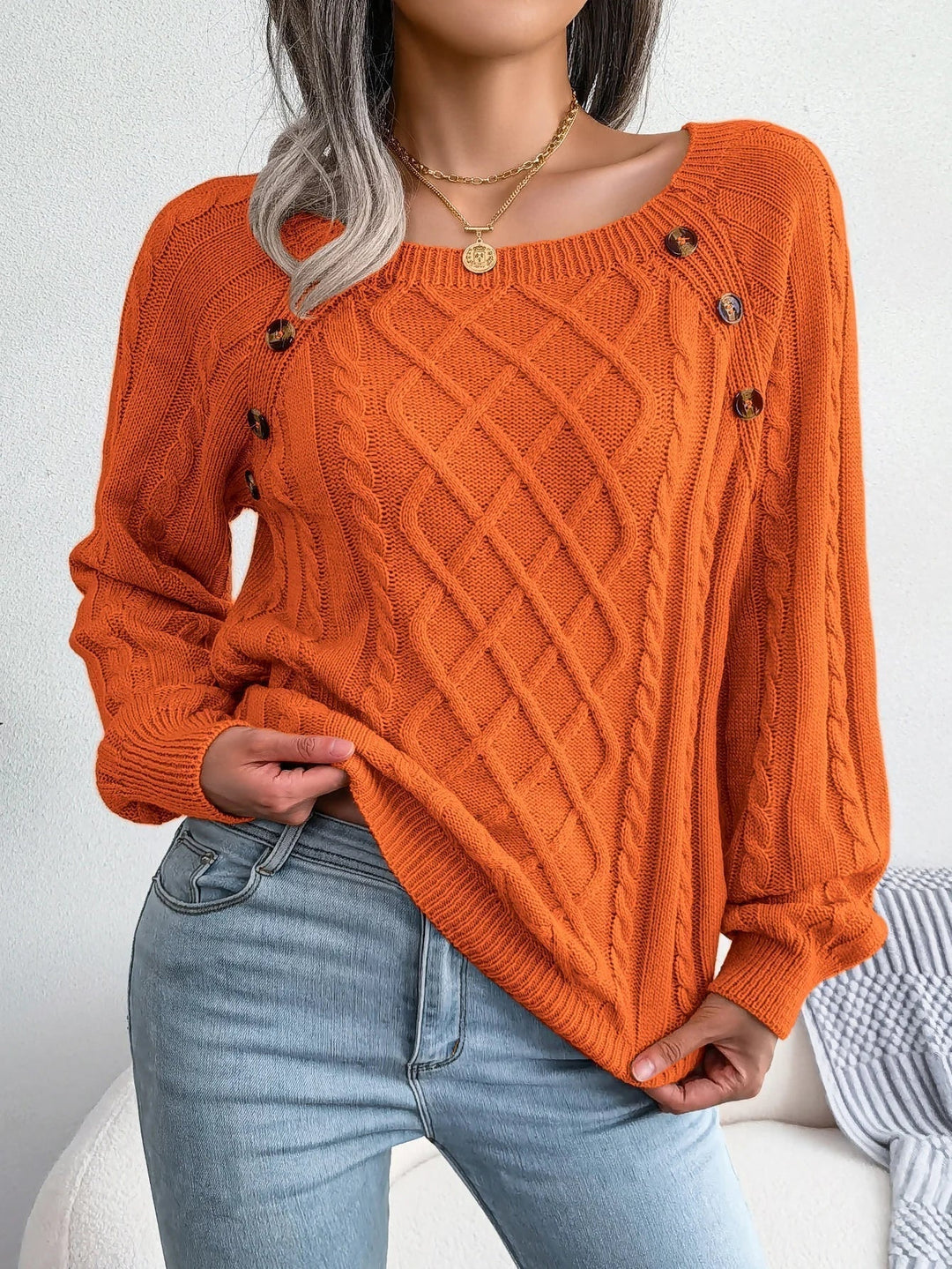 Dorit oversized cable knit jumper – image 4