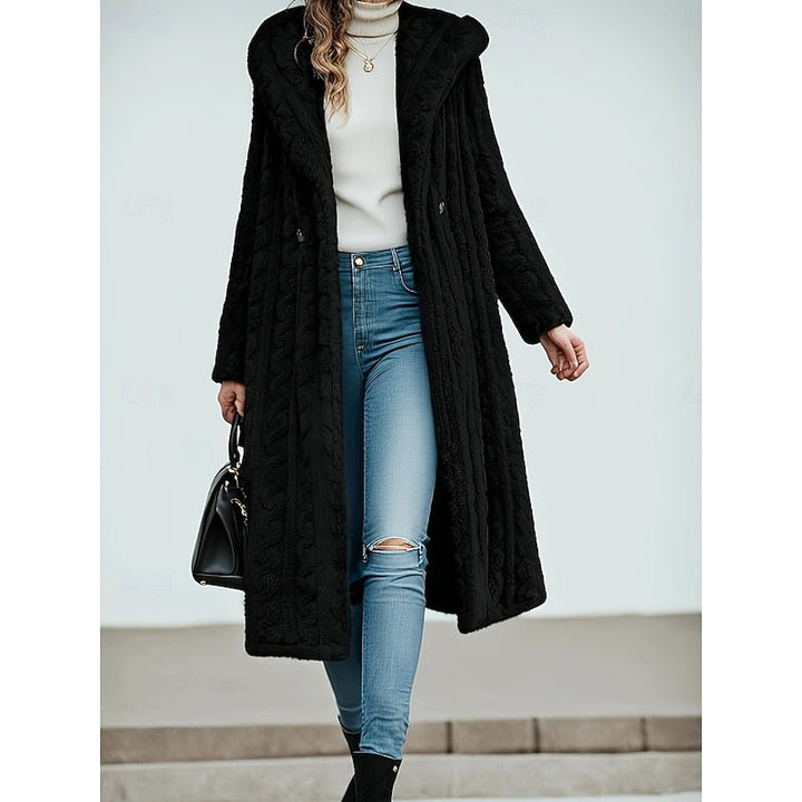 Winnie cosy long hooded coat – image 5