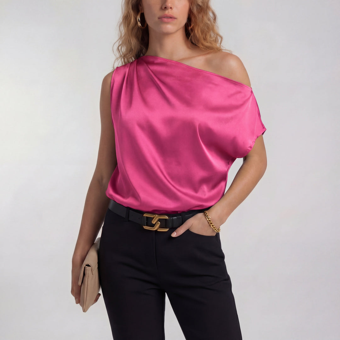 Elowen one shoulder draped blouse – image 6
