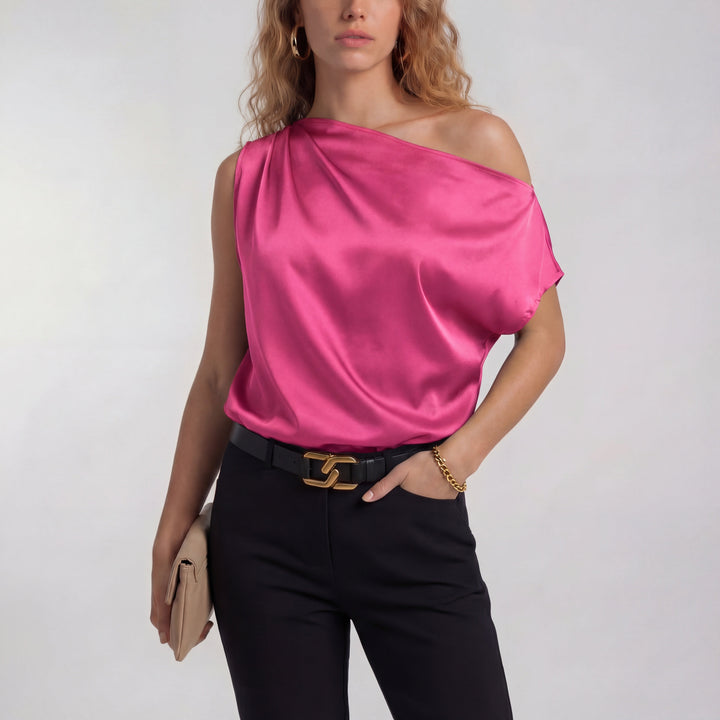 Elowen one shoulder draped blouse – image 6