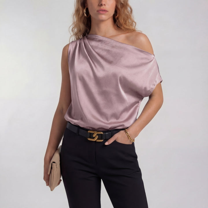 Elowen one shoulder draped blouse – image 5