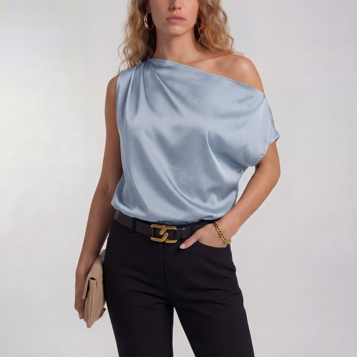 Elowen one shoulder draped blouse – image 7