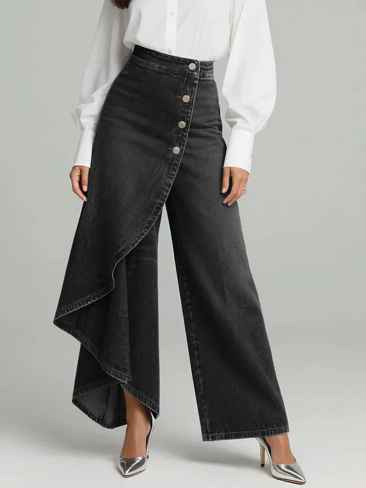 Laura wrap front wide leg trousers – image 2