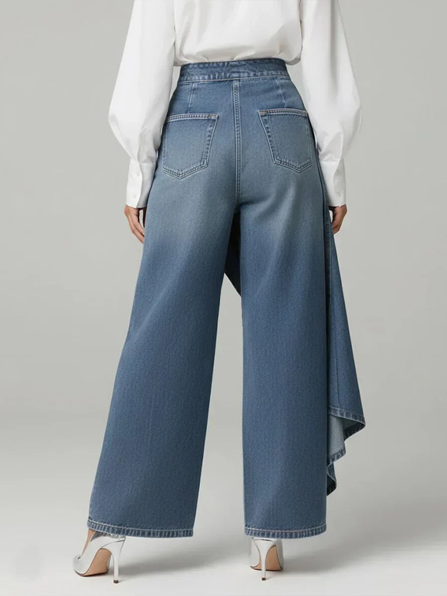Laura wrap front wide leg trousers – image 4