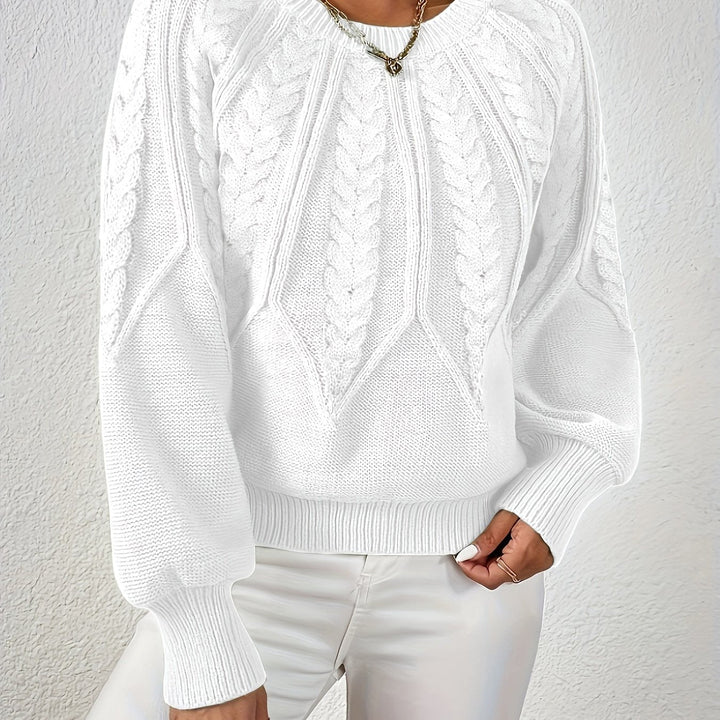 Aveline oversized cropped cable knit jumper – image 4
