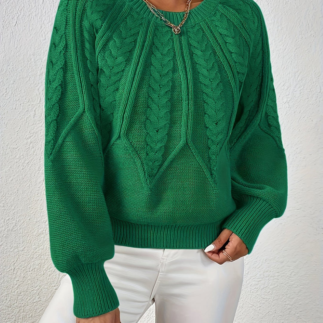 Aveline oversized cropped cable knit jumper – image 5